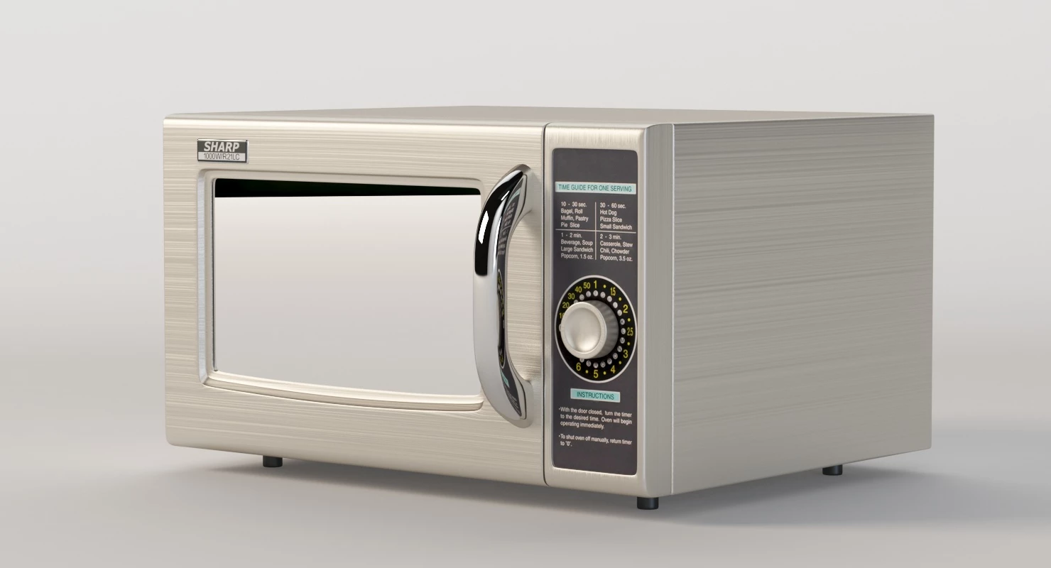 Sharp Medium Duty Commercial Microwave 3D Model_06