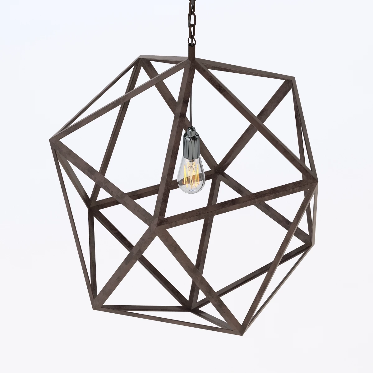 Steel Polyhedron Pendant 3D Model_05