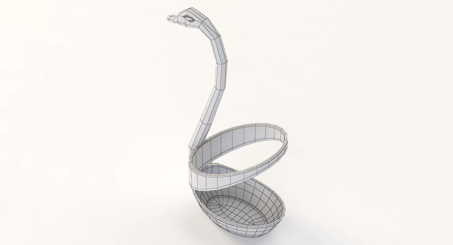 Swan Spoon Holder Table Decoration Centerpiece 3D Model_011