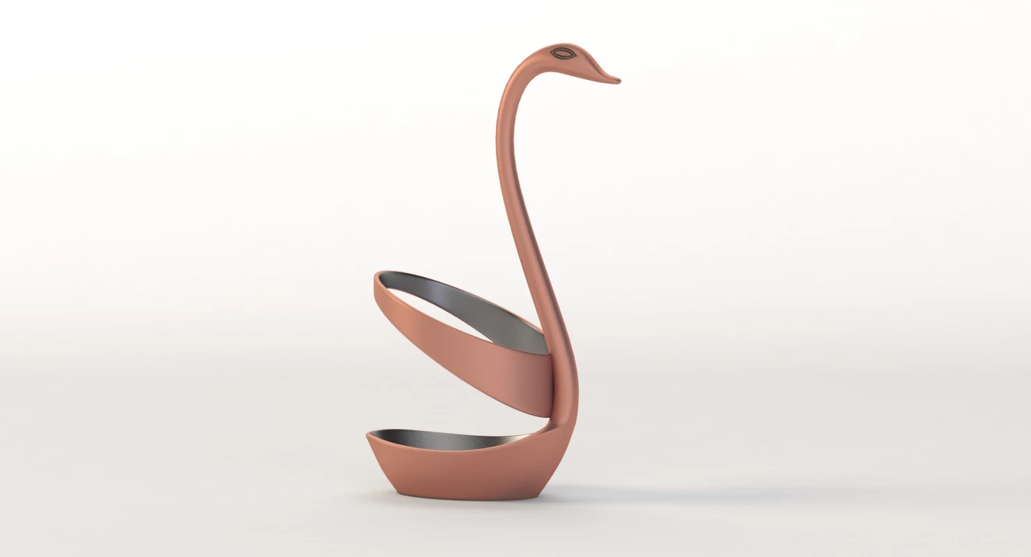 Swan Spoon Holder Table Decoration Centerpiece 3D Model_06