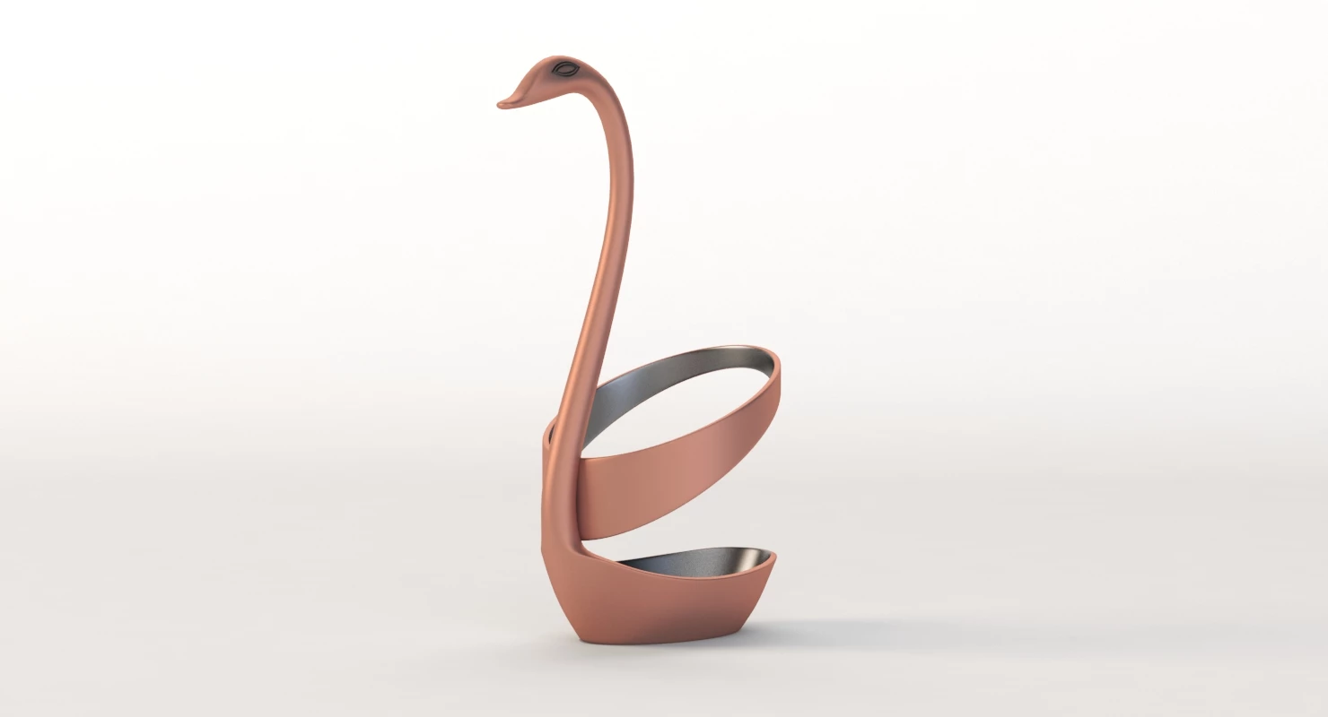 Swan Spoon Holder Table Decoration Centerpiece 3D Model_04