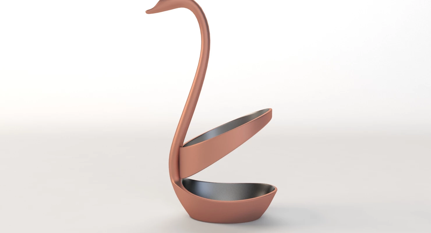 Swan Spoon Holder Table Decoration Centerpiece 3D Model_03