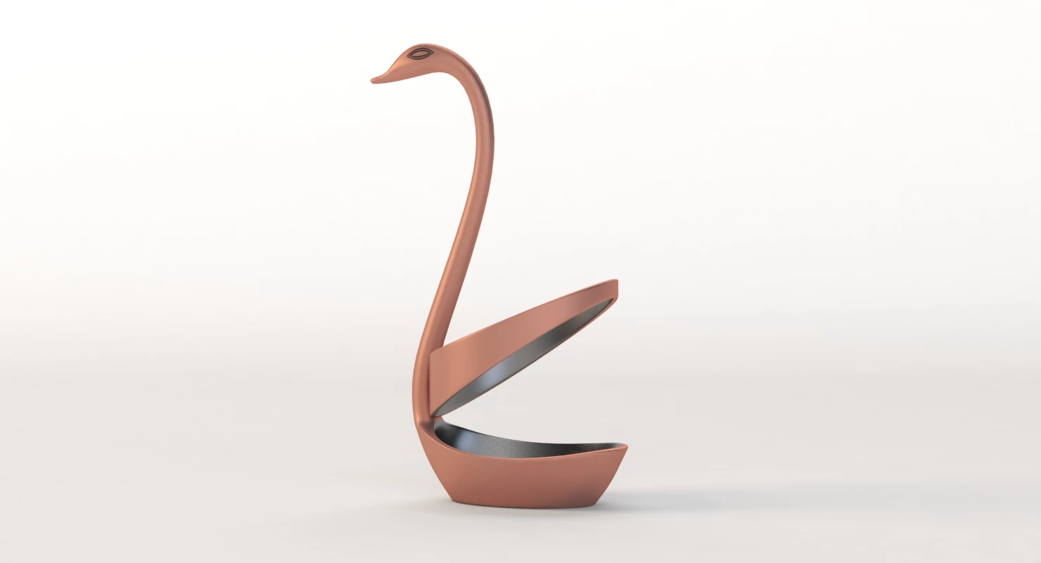 Swan Spoon Holder Table Decoration Centerpiece 3D Model_09