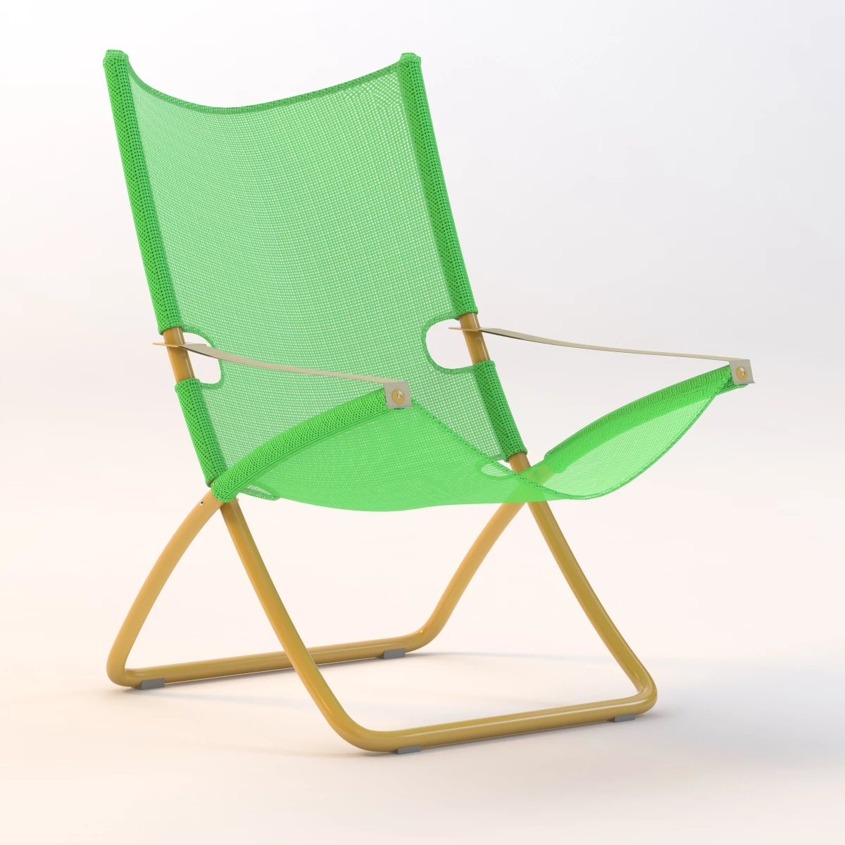 The Snooze Deckchair green 3D Model_01