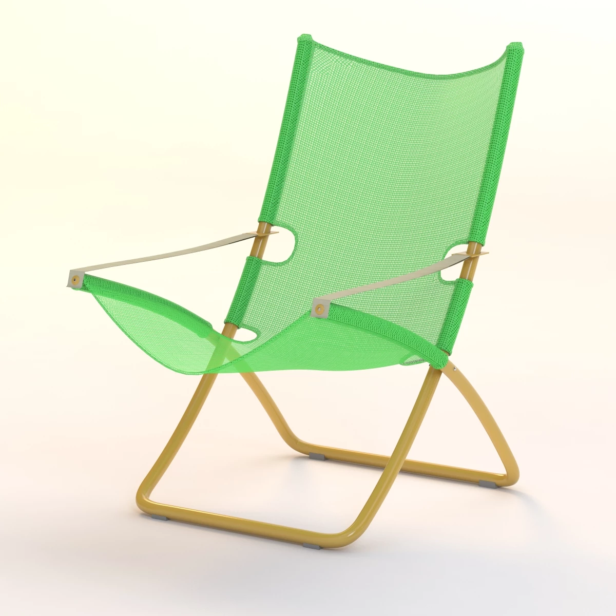 The Snooze Deckchair green 3D Model_012