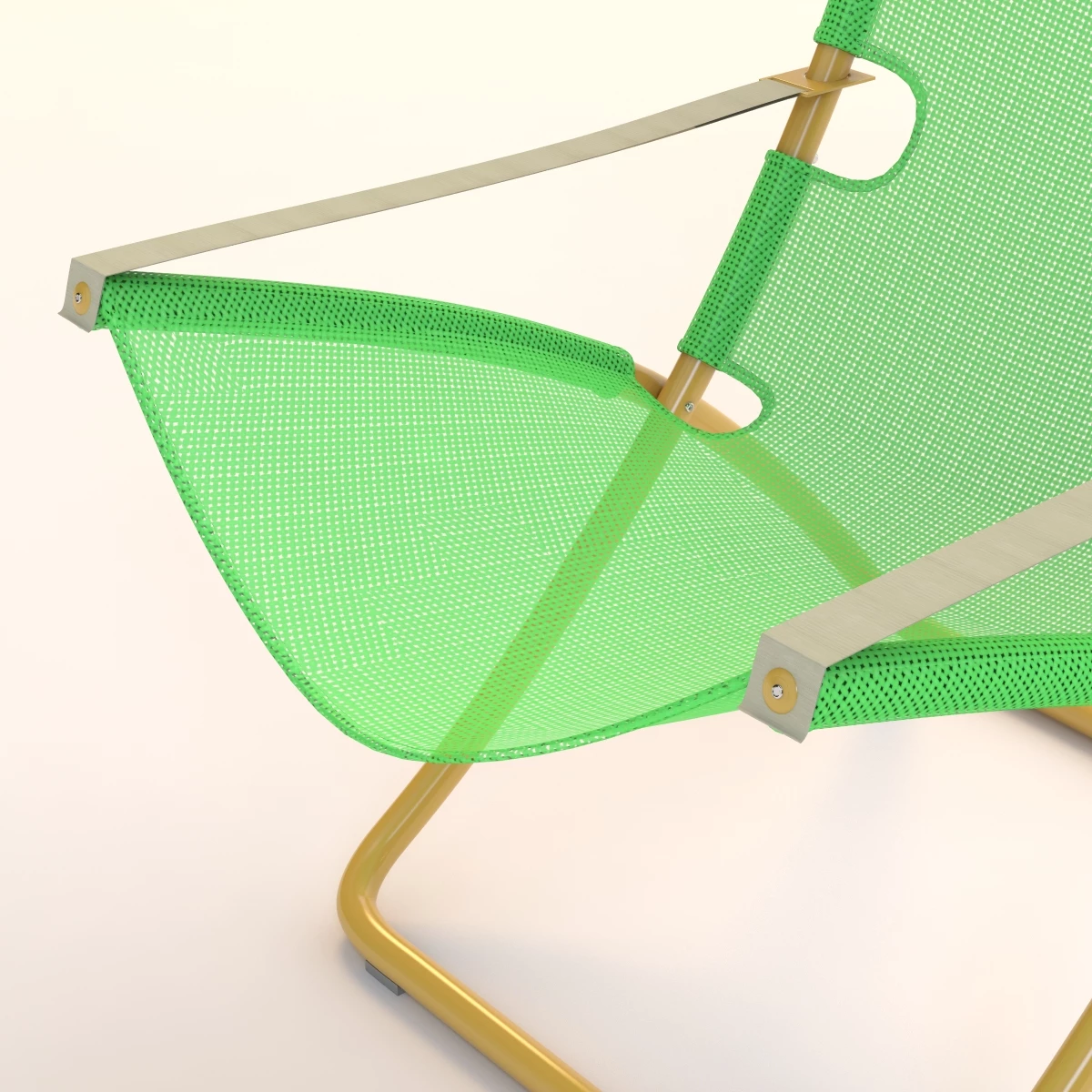 The Snooze Deckchair green 3D Model_011