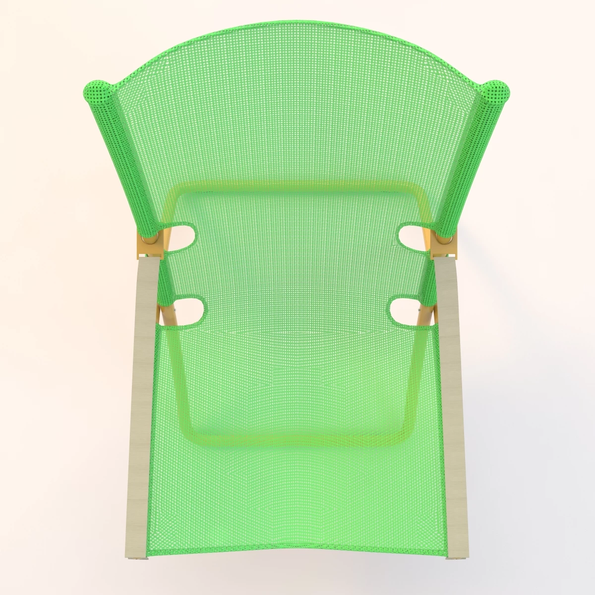 The Snooze Deckchair green 3D Model_013