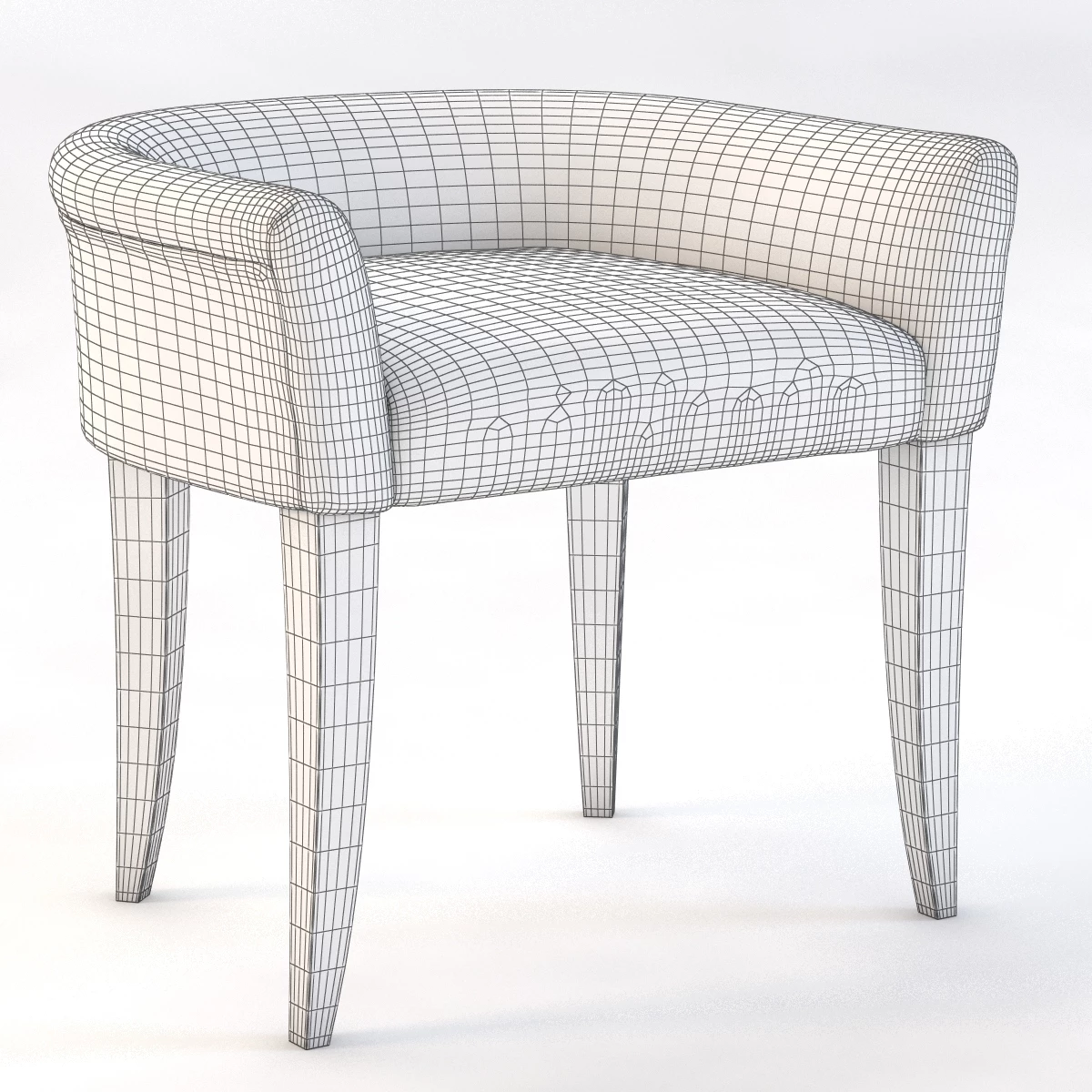 Vanity Chair 3D Model_03
