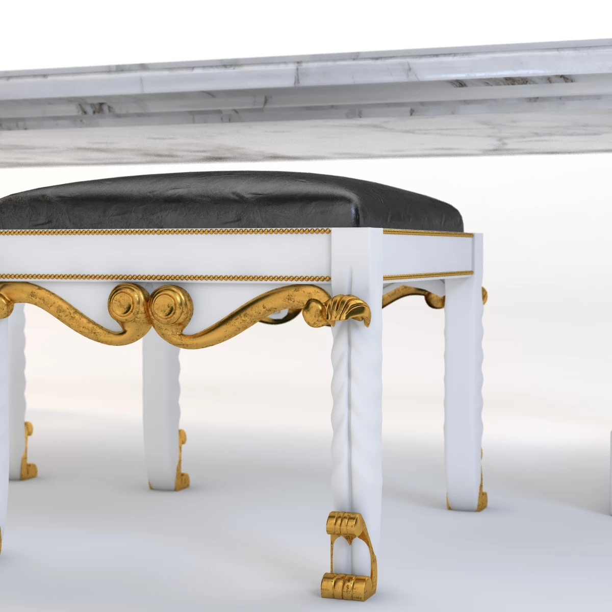 Vincent Wolfe Vanity and Stool 3D Model_07