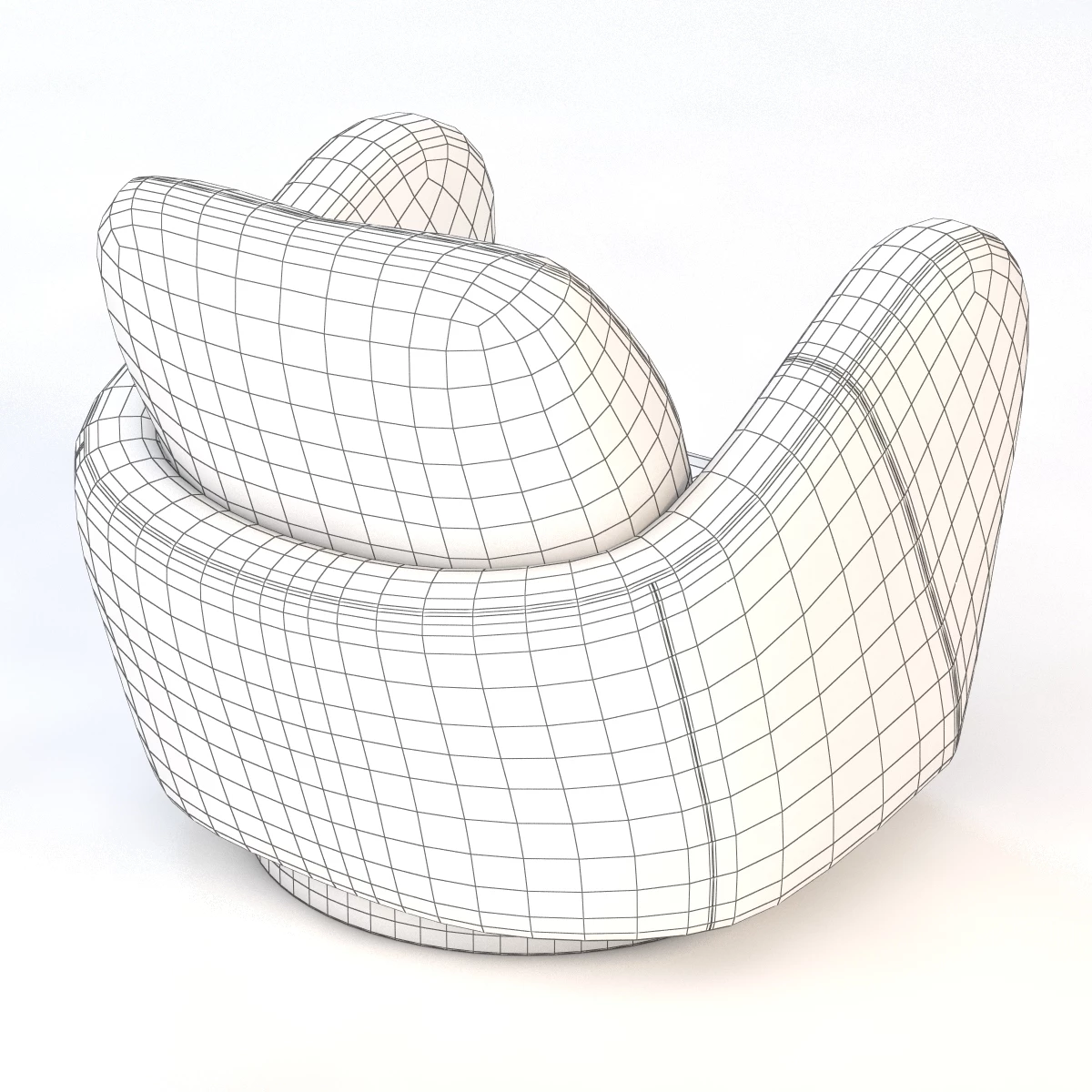 Vladimir Kagan Swivel Chair 3D Model_06