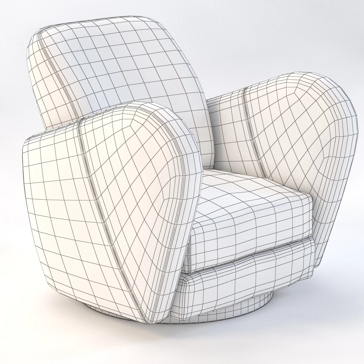 Vladimir Kagan Swivel Chair 3D Model_03