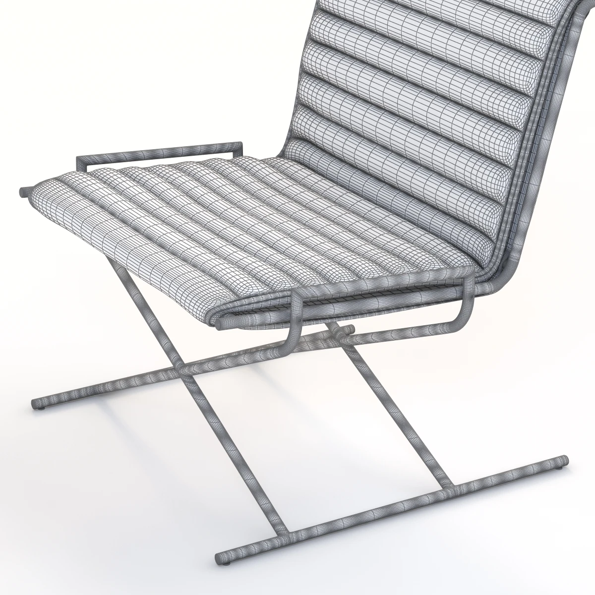 Ward Bennett Sled Chair 3D Model_08