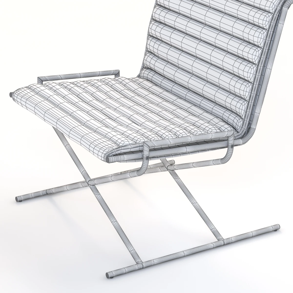 Ward Bennett Sled Chair 3D Model_09