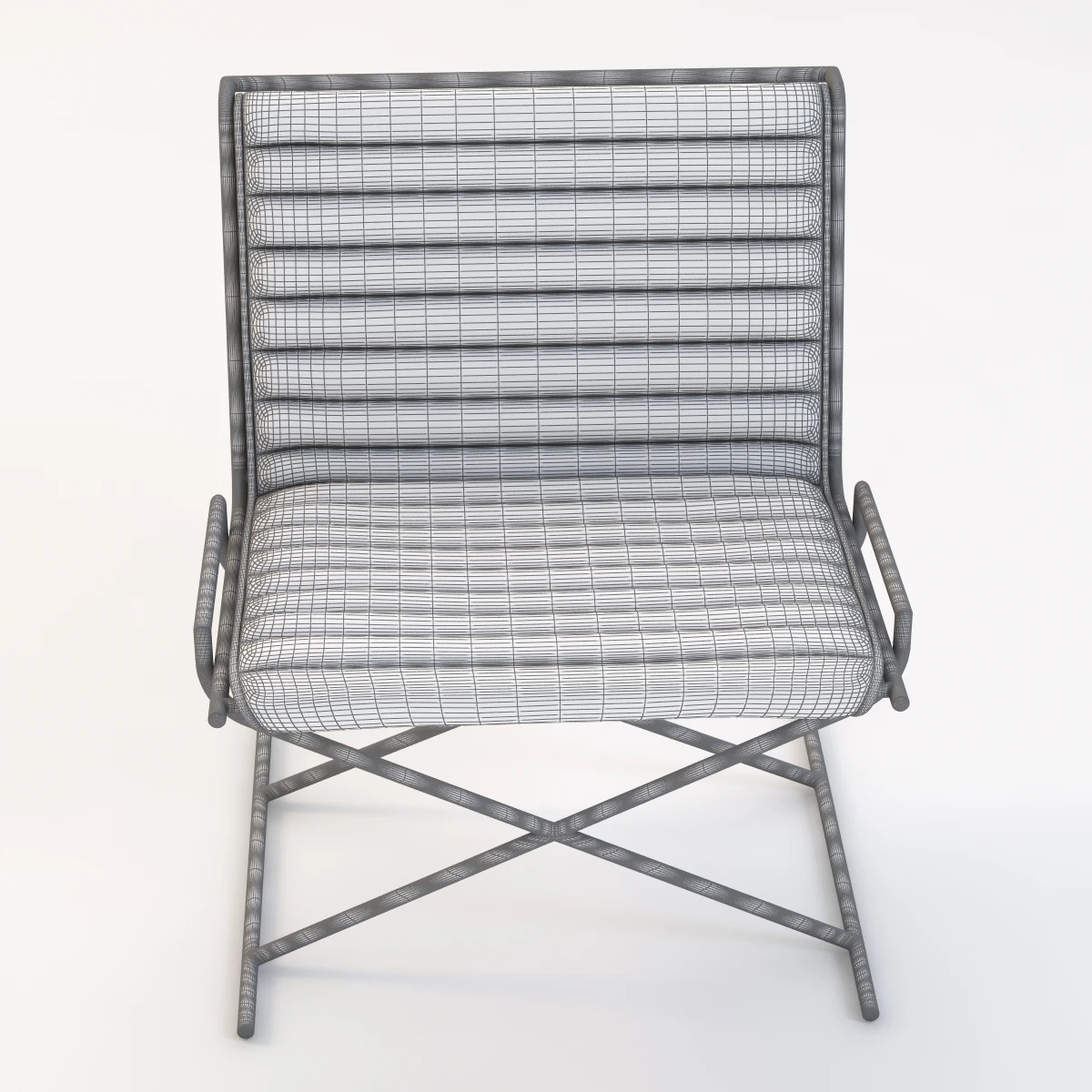 Ward Bennett Sled Chair 3D Model_010