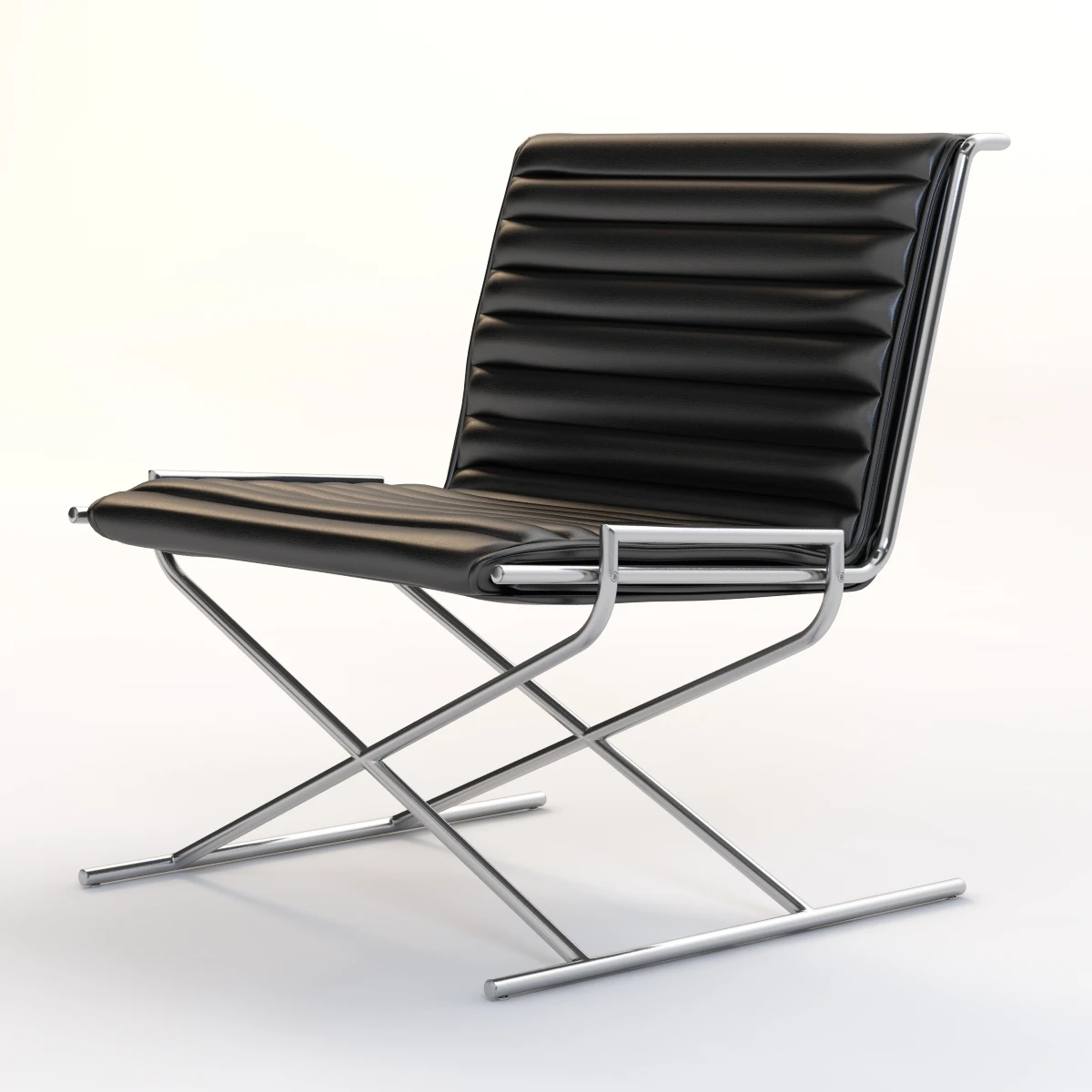 Ward Bennett Sled Chair 3D Model_01