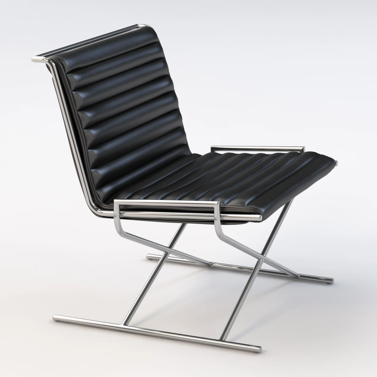Ward Bennett Sled Chair 3D Model_06
