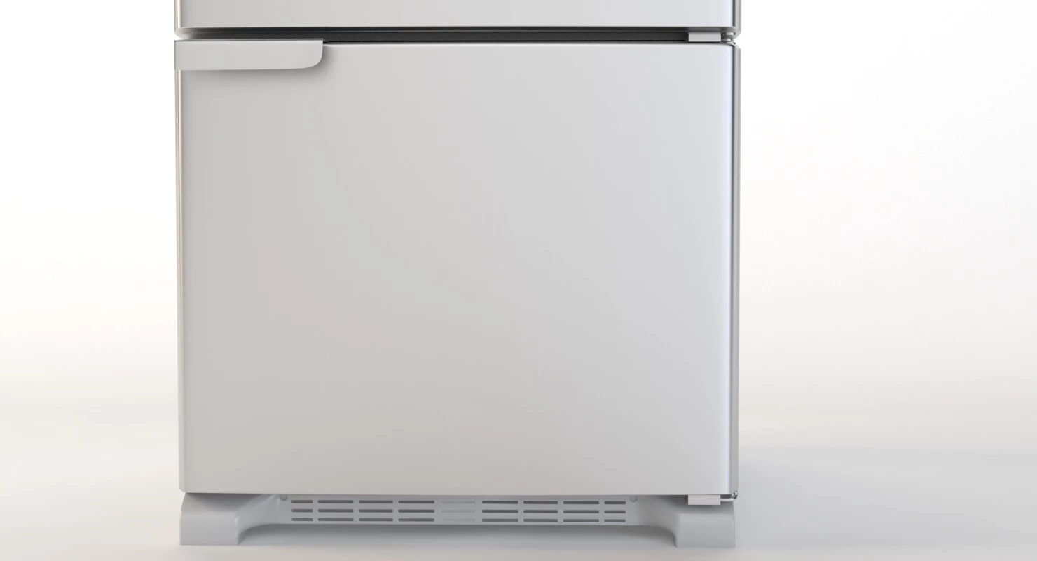 Whirlpool White Bottom Freezer Refrigerator WRB119WFBW 3D Model_03