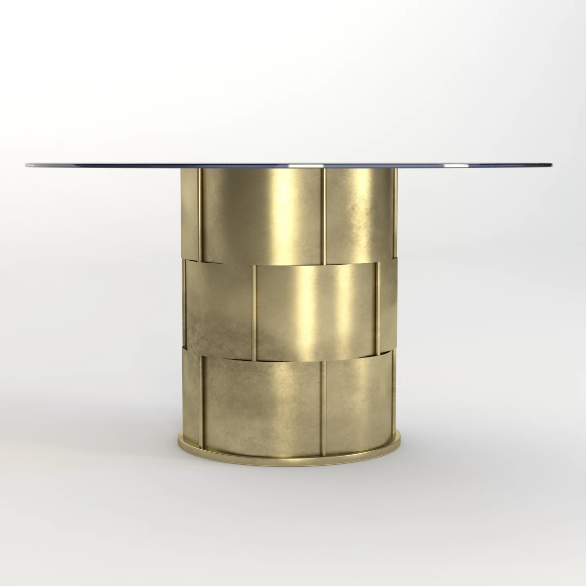 Worlds Away Amanda Gold Leafed dining table 3D Model_04