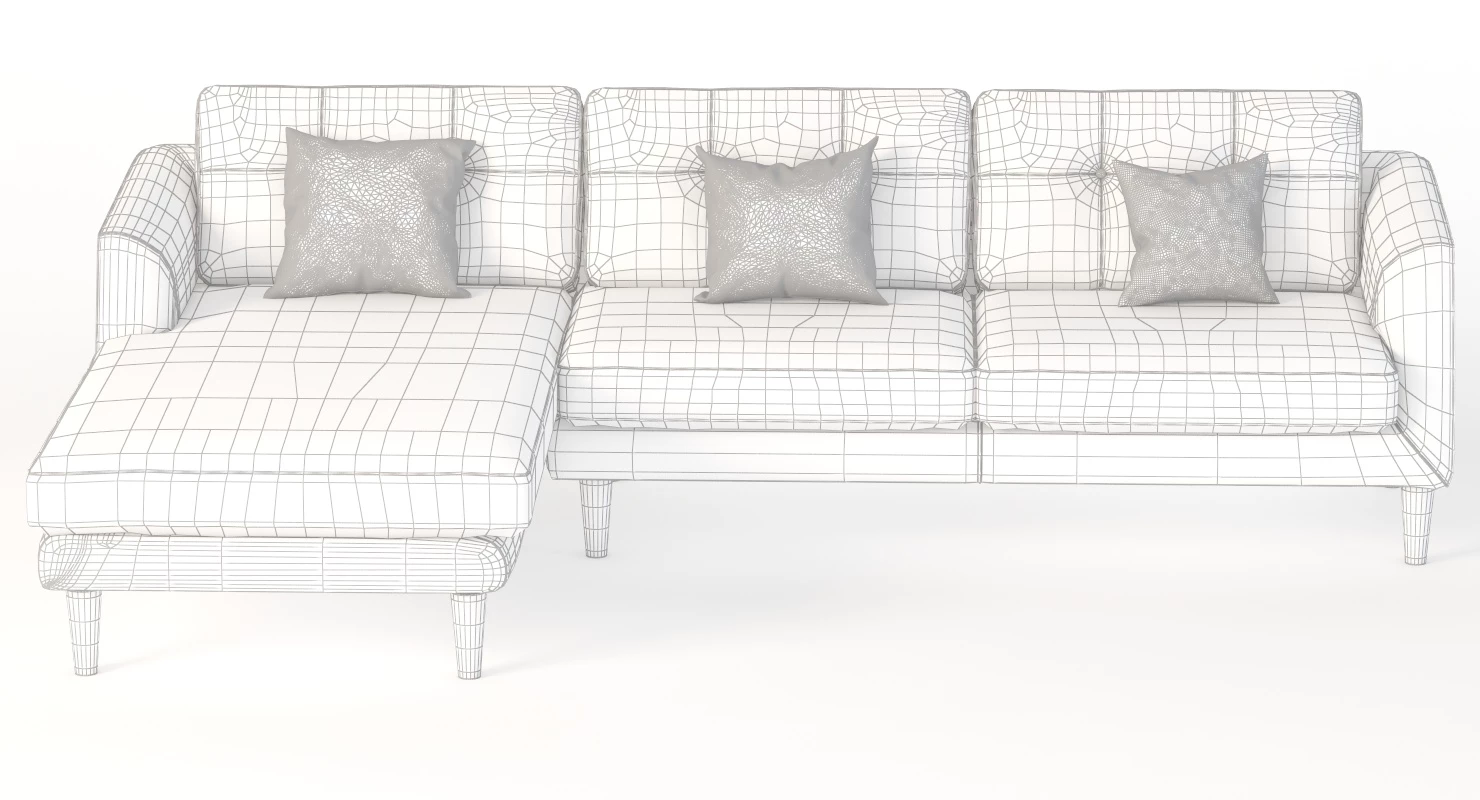 Harold Bi Sectional Chaise Lounge Corner Sofa 3D Model_04