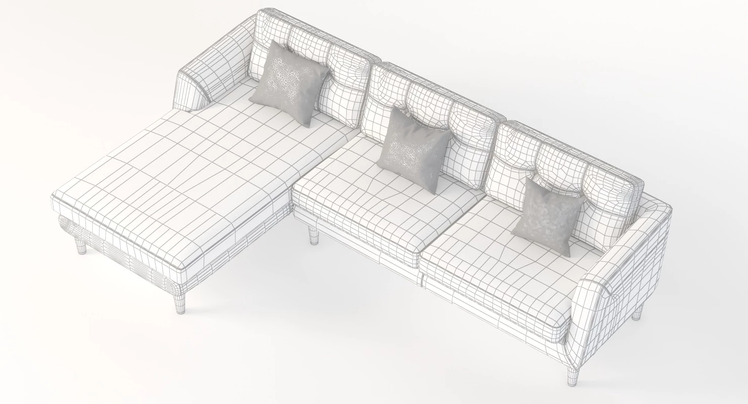 Harold Bi Sectional Chaise Lounge Corner Sofa 3D Model_05