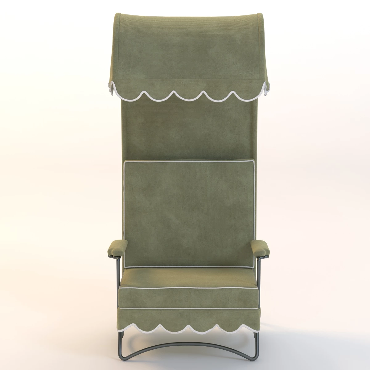 Jean Royere Canopy Lounge Chair 3D Model_012