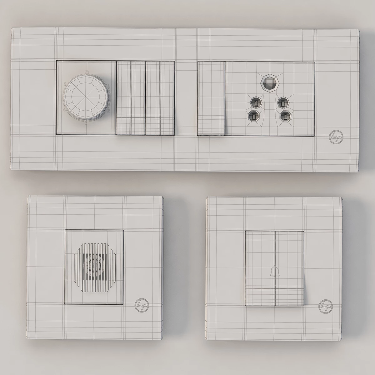 Modular Range Oris Switches And Sockets Set 3D Model_09