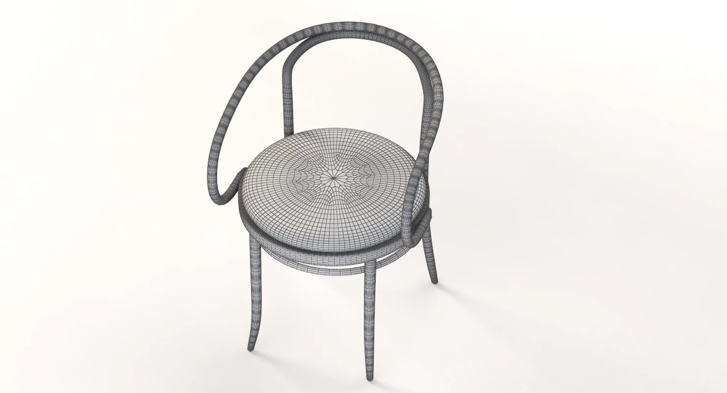 Wiener Stuhl Armchair by Gebruder Thonet 3D Model_014