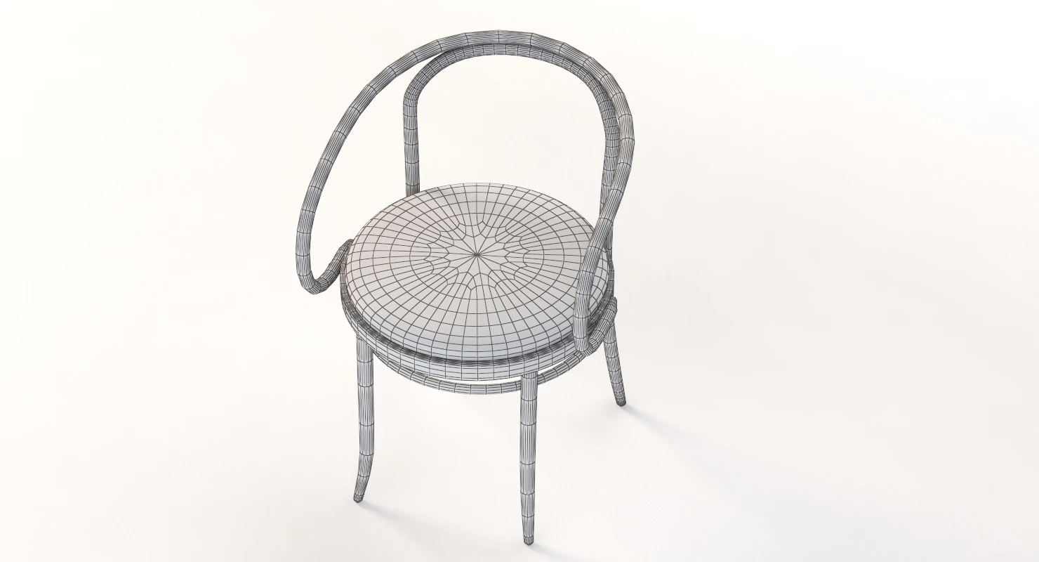 Wiener Stuhl Armchair by Gebruder Thonet 3D Model_012