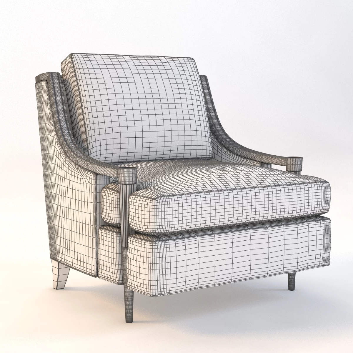 Baker Signature Lounge Chair 3D Model_03