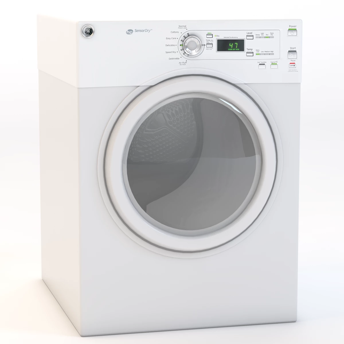 Electric Dryer Machine 3D Model_01