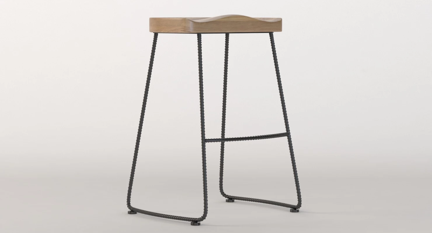 Mocka Legna Bar Stool 3D Model_04