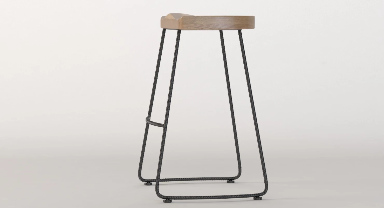 Mocka Legna Bar Stool 3D Model_08