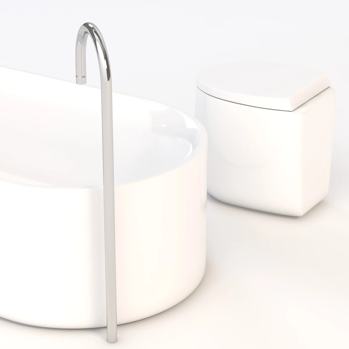 Modern Capsule Bath Tub 3D Model_06