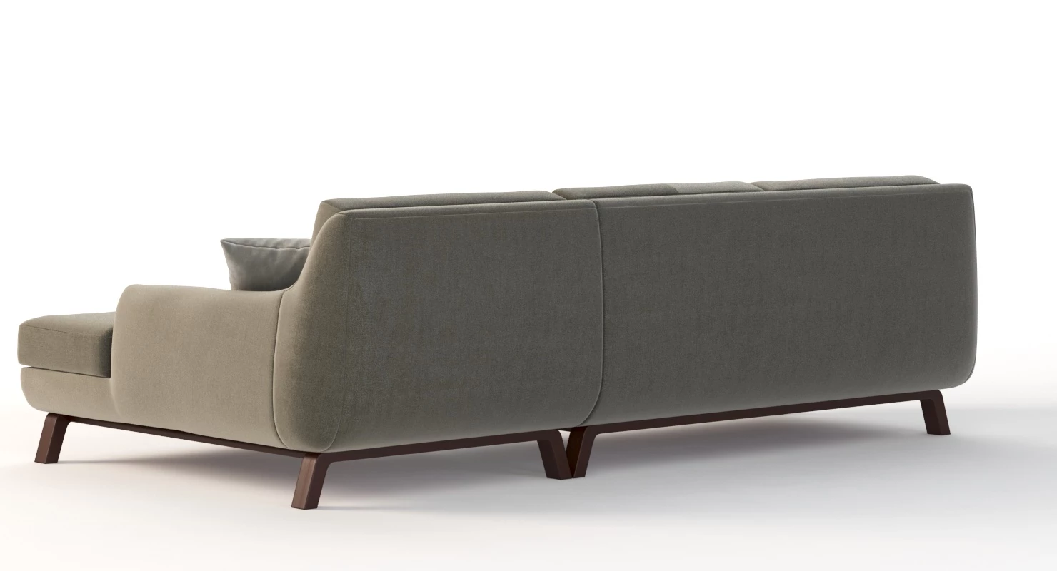 Joybird Calhoun Bi Sectional Chaise Lounge Corner Sofa 3D Model_08