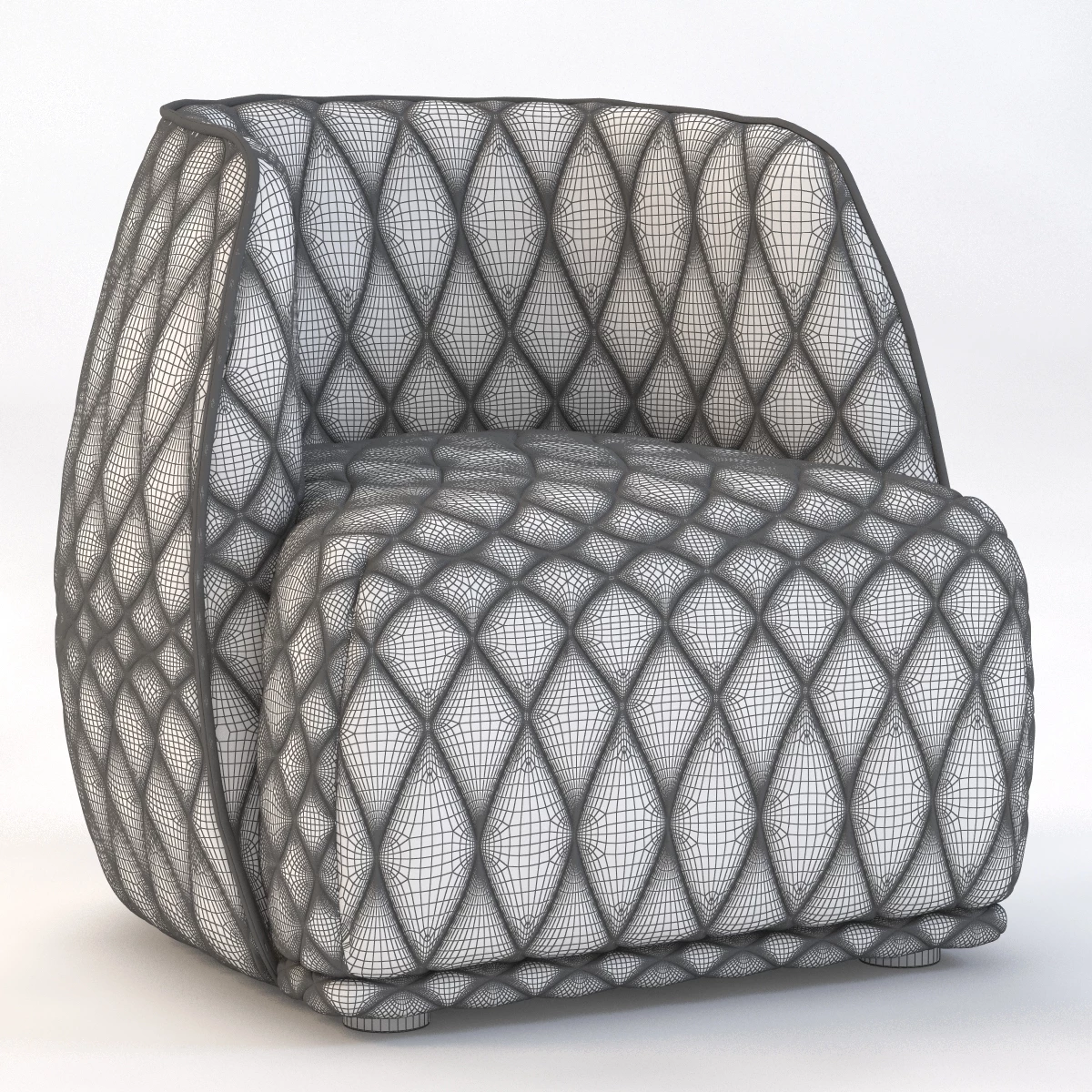Redondo Small Armchair by Moroso 3D Model_03