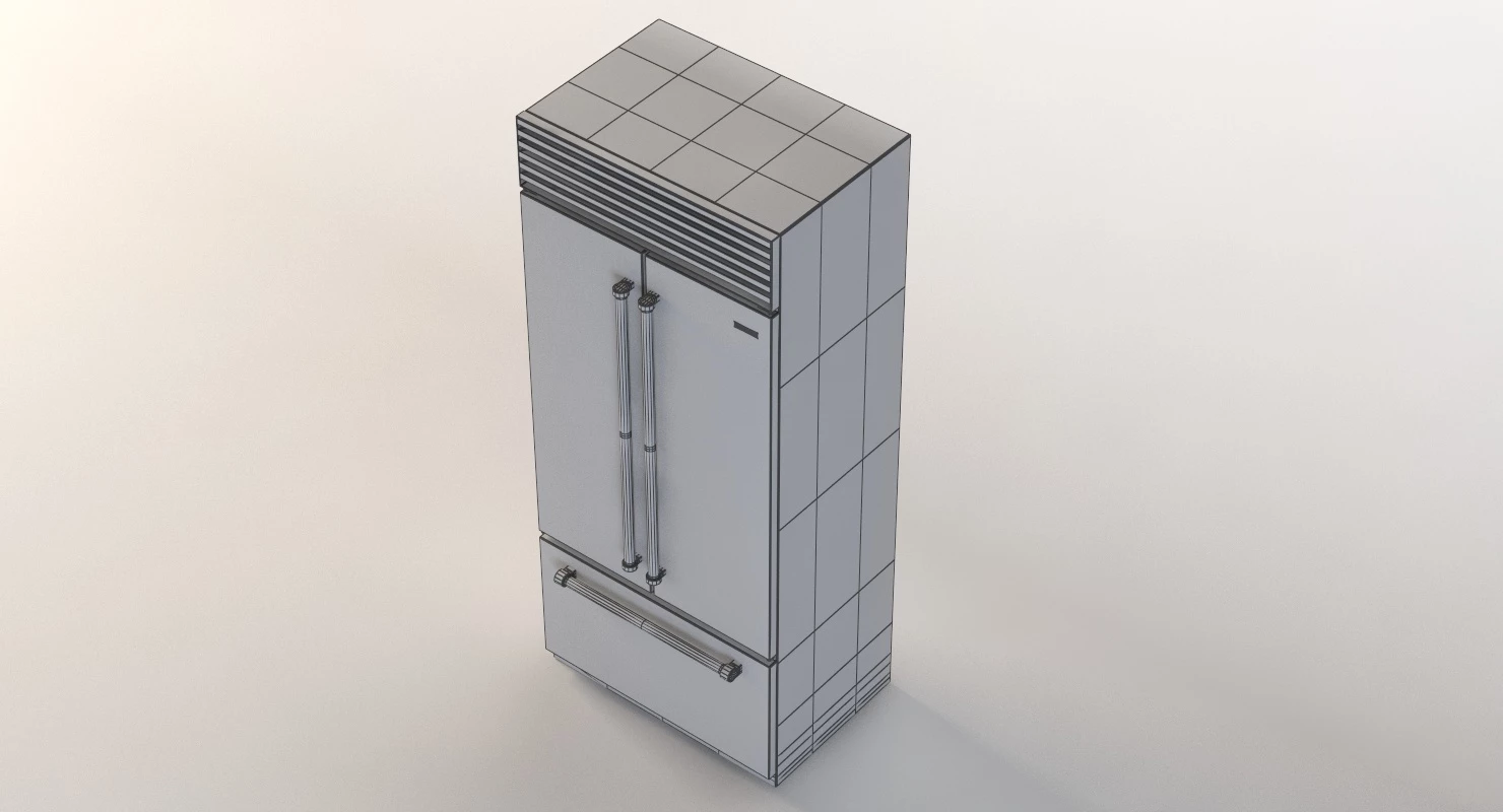 36 Inch Classic French Door Refrigerator Freezer 3D Model_010