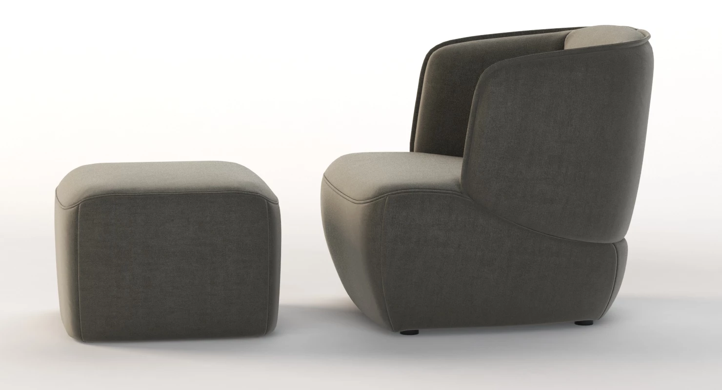 384 Rolf Benz Armchair 3D Model_011