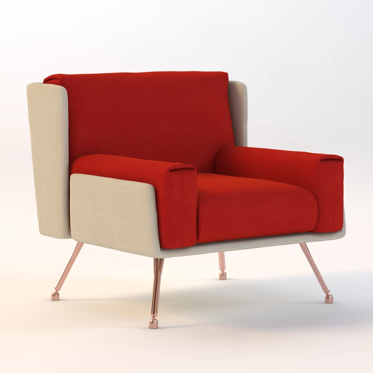 A and A Residential Lounge Chair 3D Model_01