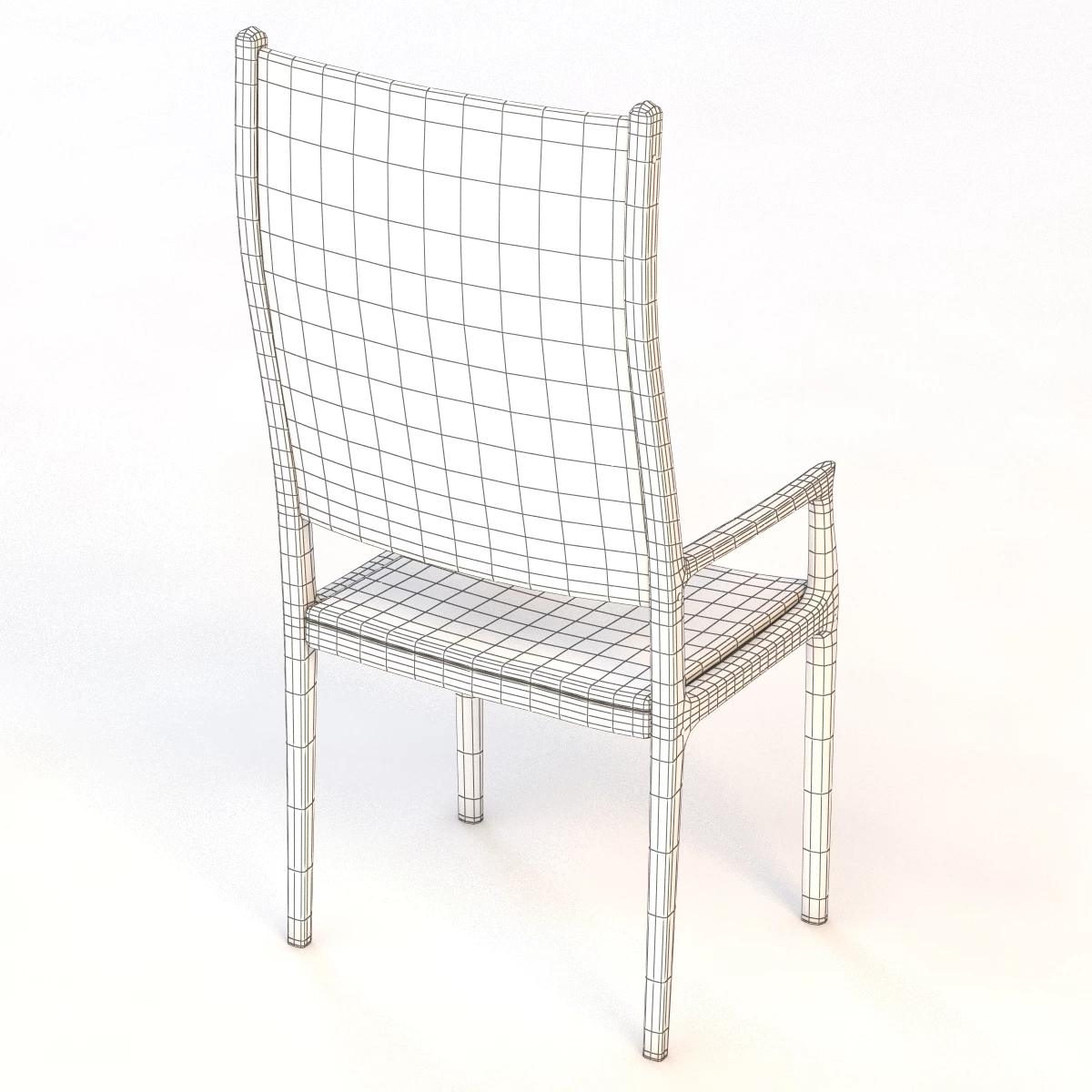 1960 High Back Armchair 3D Model_010