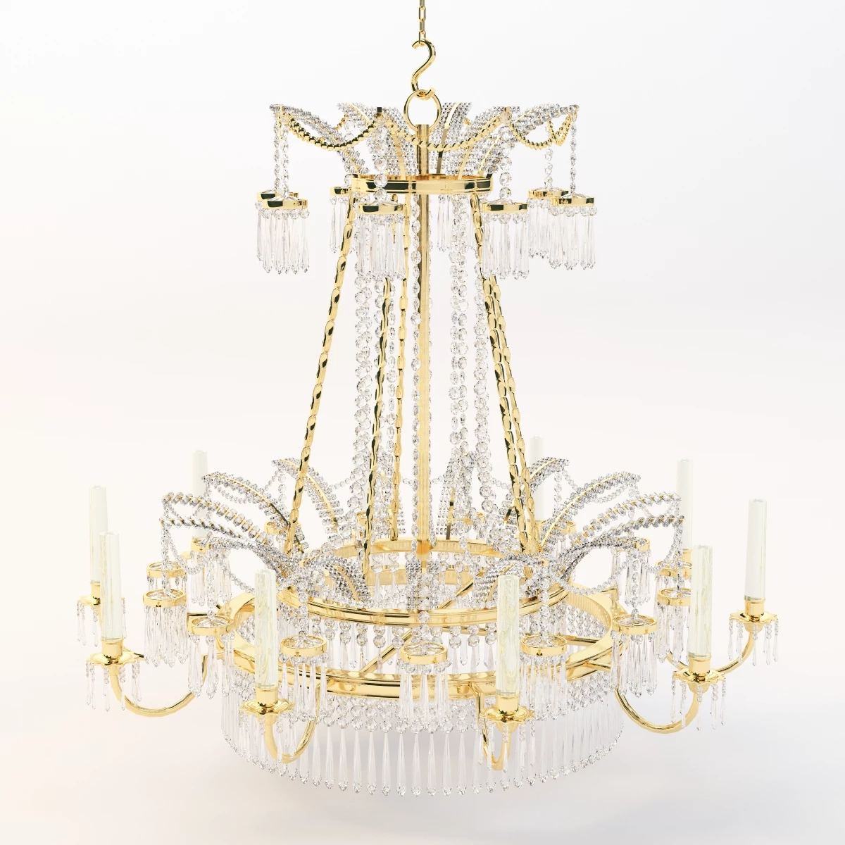 Classic Chandelier 4 3D Model_010