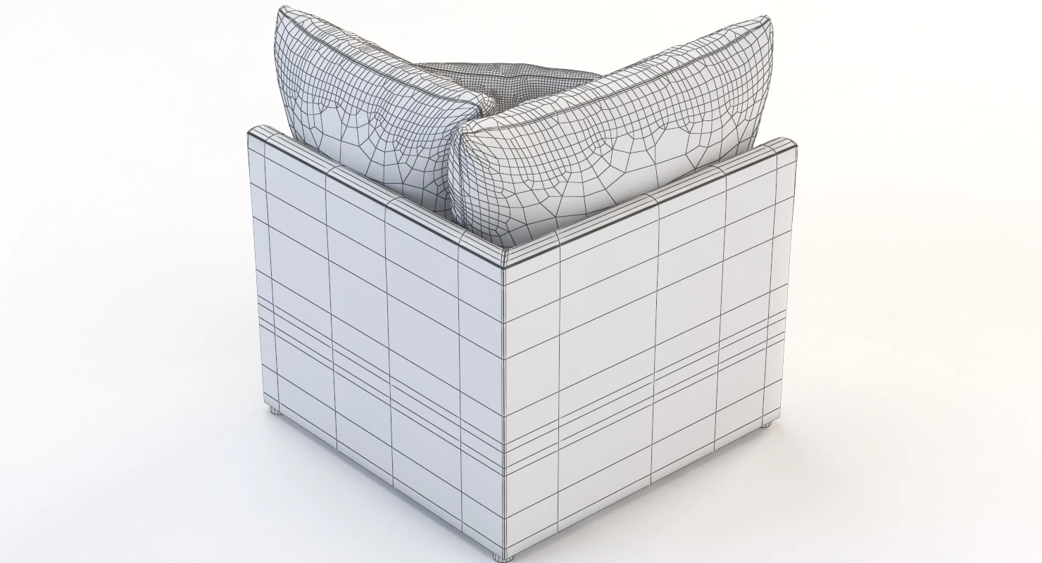 Bassett Beckham Pit Sectional Sofa Corner Module 3D Model_07