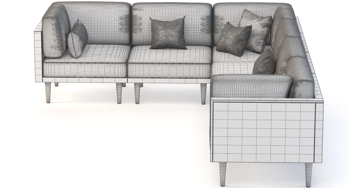Bellanest Soto Modular Sectional Sofa Corner Module with Cushion 3D Model_03