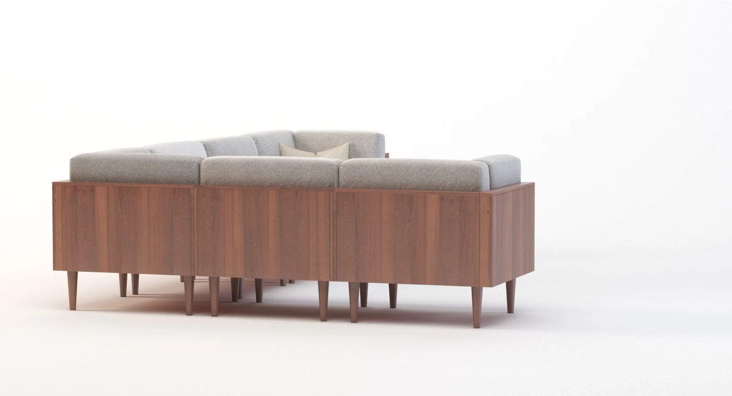 Bellanest Soto Modular Sectional Sofa Corner Module with Cushion 3D Model_011