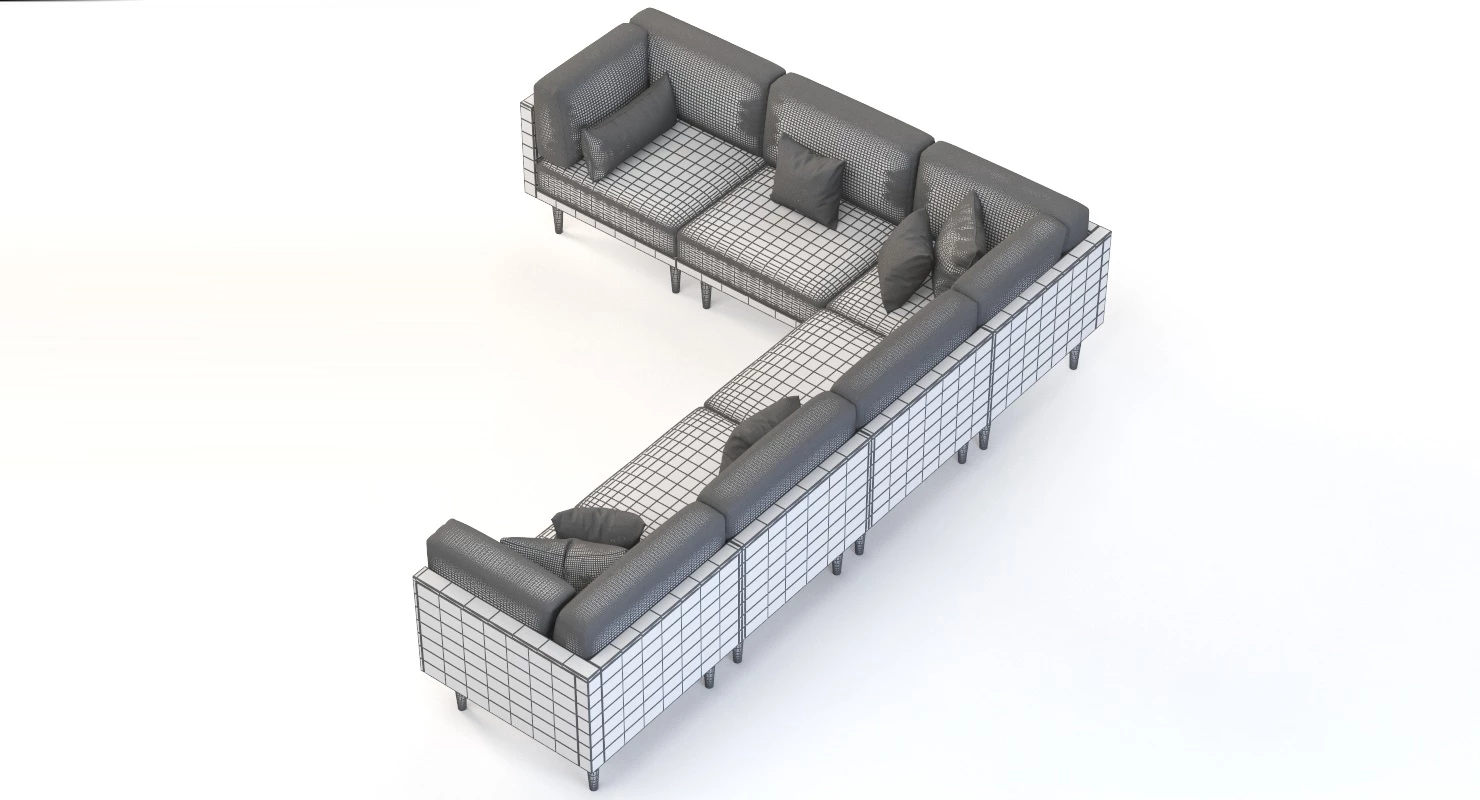 Bellanest Soto Modular Sectional Sofa Corner Module with Cushion 3D Model_04