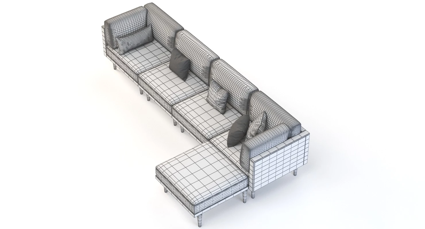 Bellanest Soto Modular Sectional Sofa Five Seater Chaise Lounge Corner Module with Cushion 3D Model_011