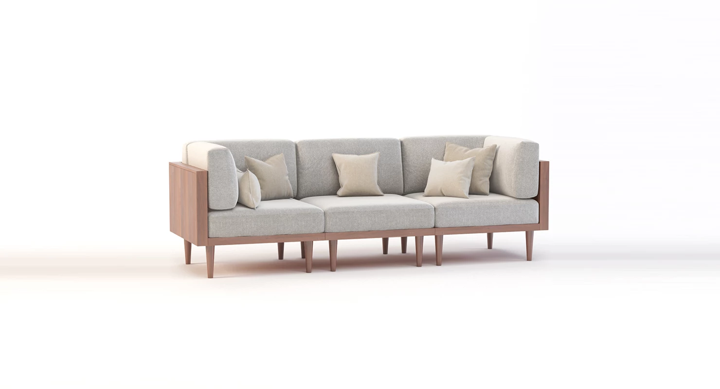 Bellanest Soto Modular Sectional Sofa Three Seater with Cushion 3D Model_010