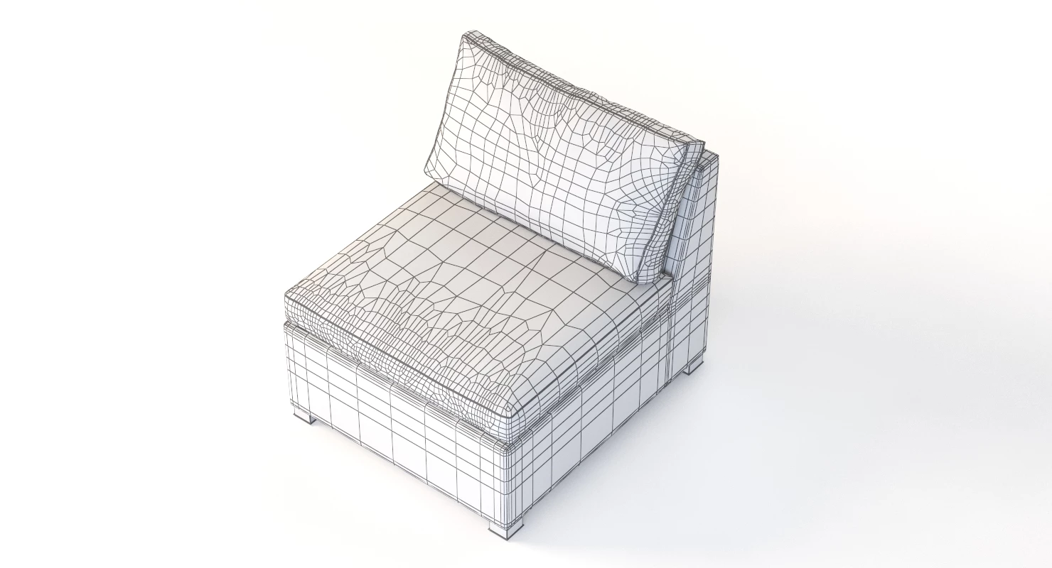 Cane Line Shape Sofa Center Module 3D Model_010