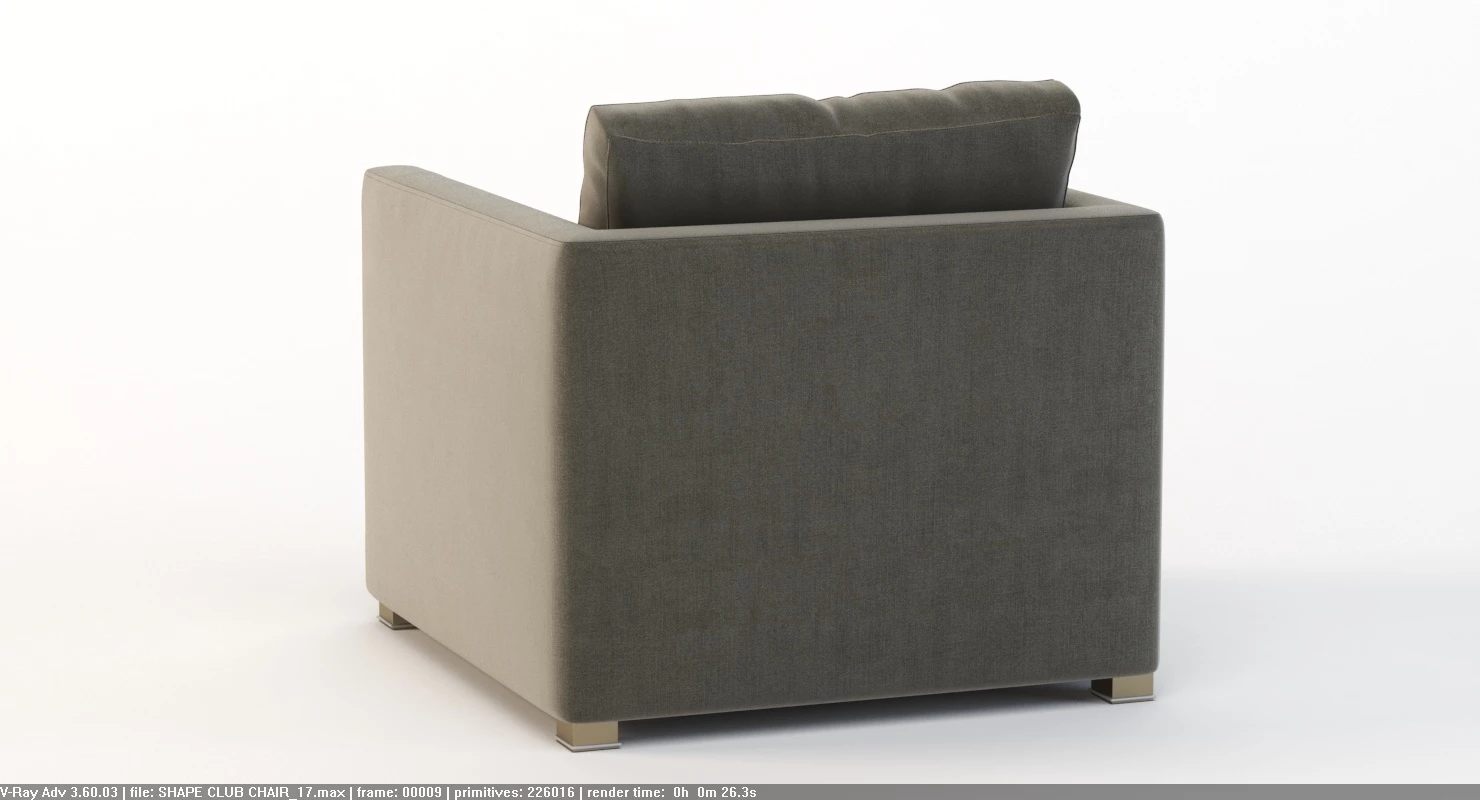 Cane Line Shape Sofa Club Chair Module 3D Model_014