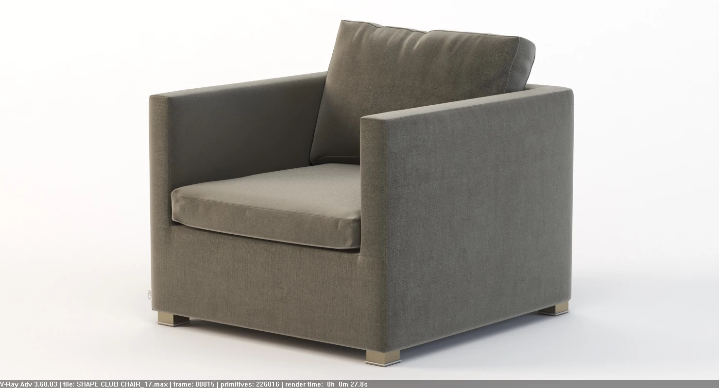 Cane Line Shape Sofa Club Chair Module 3D Model_03