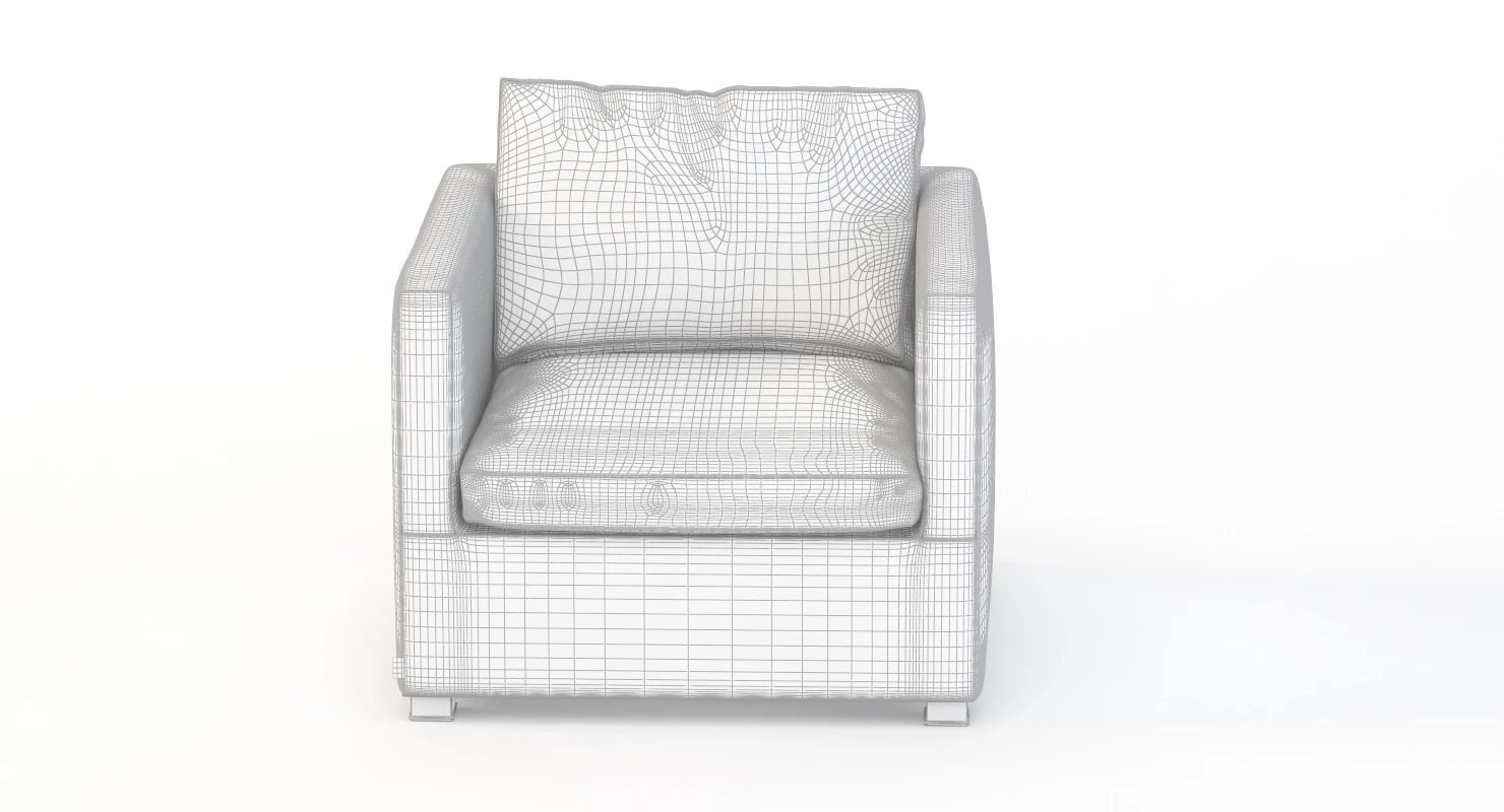 Cane Line Shape Sofa Club Chair Module 3D Model_08